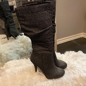 Black and Silver Boots